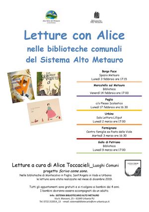 Locandina letture Alice T